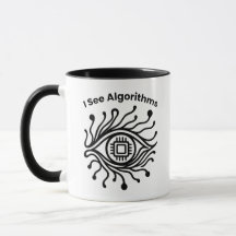 Vejo Algoritmos - Mug para Coders & Tech Lovers