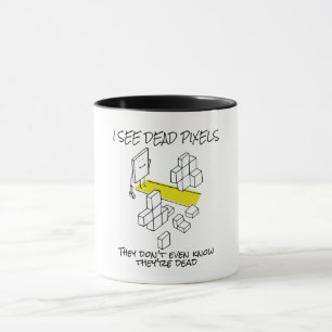 Caneca Vejo o MORTO PIXELS - Engraçados presentes no prog