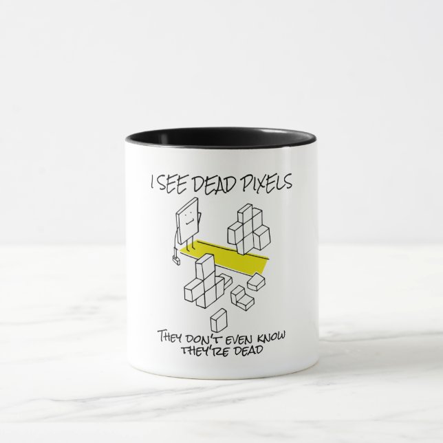 Caneca Vejo o MORTO PIXELS - Engraçados presentes no prog (Centro)