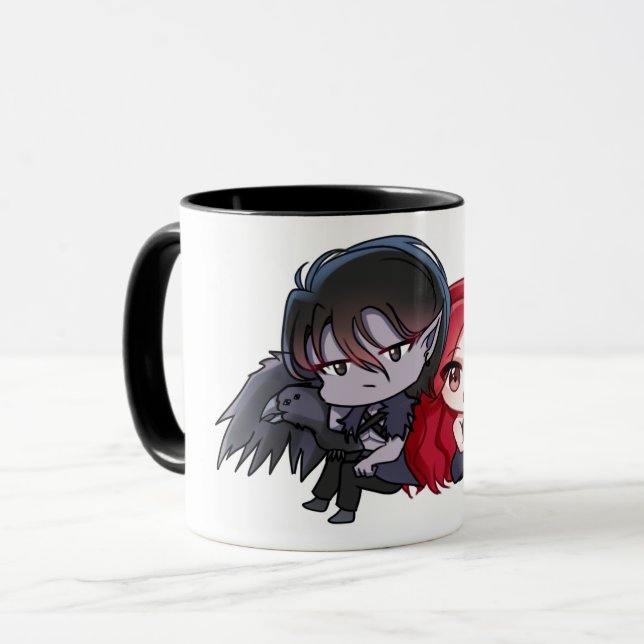 Caneca Vekele e Sarah Chibi Mug (Frente Esquerda)