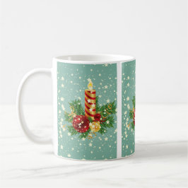 Caneca Vela De Natal E Flocos De Neve