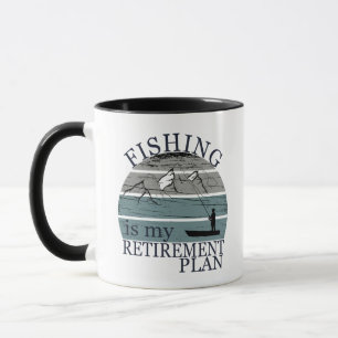 Caneca Velho pescaria engraçada é meu plano de aposentado