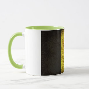 Caneca Velho Smudgy Bandeira Belga Coberta Cerâmica