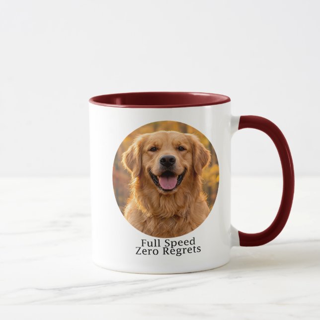 Caneca Velocidade Máxima Sem Arrependimentos Dourado (Direita)