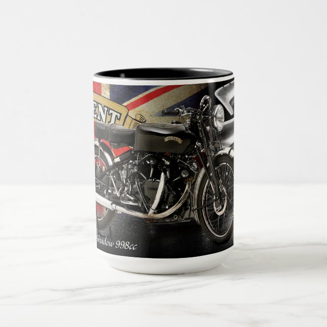 Caneca Velomotor 1952 preto da sombra 998cc de Vincent (Centro)