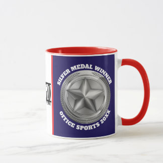 Caneca Vencedor da medalha de prata na competição esporti