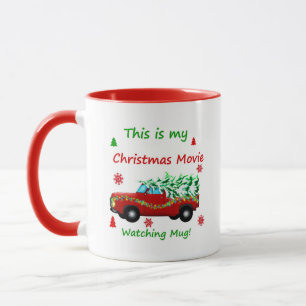 Caneca Vendo filmes de Natal