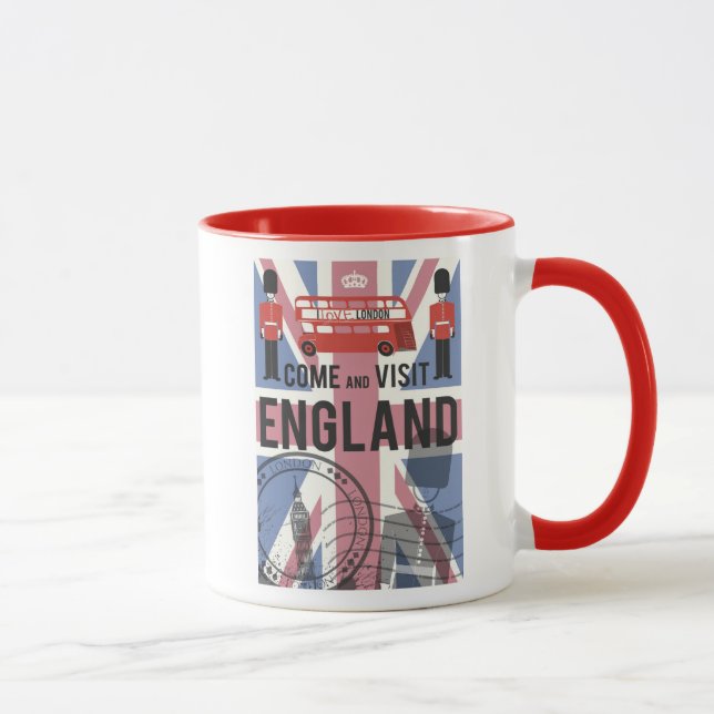 Caneca Venha visitar Inglaterra (Direita)