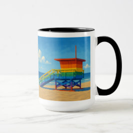 Caneca Venice Beach Rainbow Lifeguard Stand