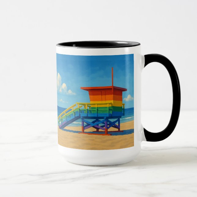 Caneca Venice Beach Rainbow Lifeguard Stand (Direita)