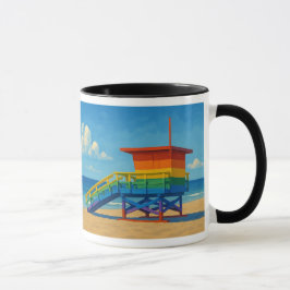 Caneca Venice Beach Rainbow Lifeguard Stand