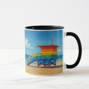 Caneca Venice Beach Rainbow Lifeguard Stand