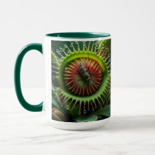 Caneca Venus Flytrap Floral Verde e Vermelho