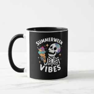 Caneca Verão Halloween Engraçado Esqueleto De Gelo