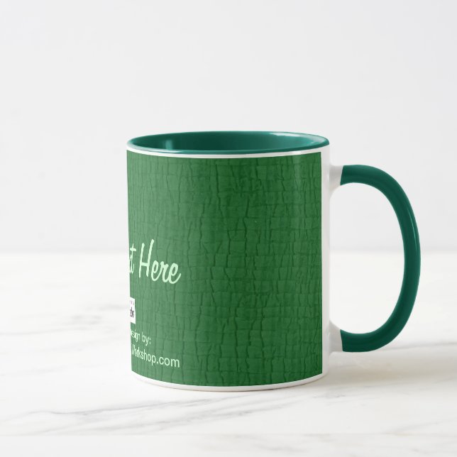 Caneca Verde Básico, Seu Texto Aqui (Direita)