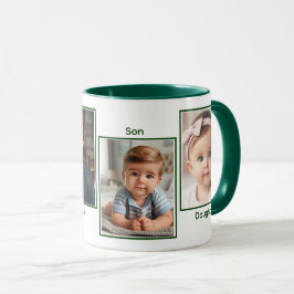 Caneca Verde-caçador de colagem personalizado de quatro f