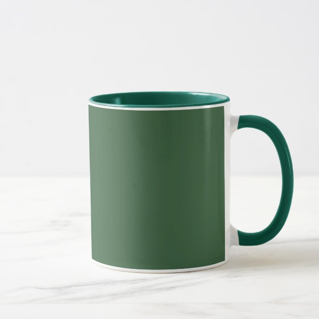 Caneca Verde Caçador Sólido Clássica para Uso Diár (Direita)