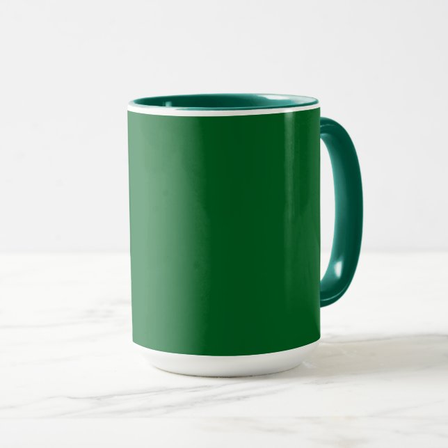 Caneca Verde caçador, tom rico e profundo, (Frente Esquerda)