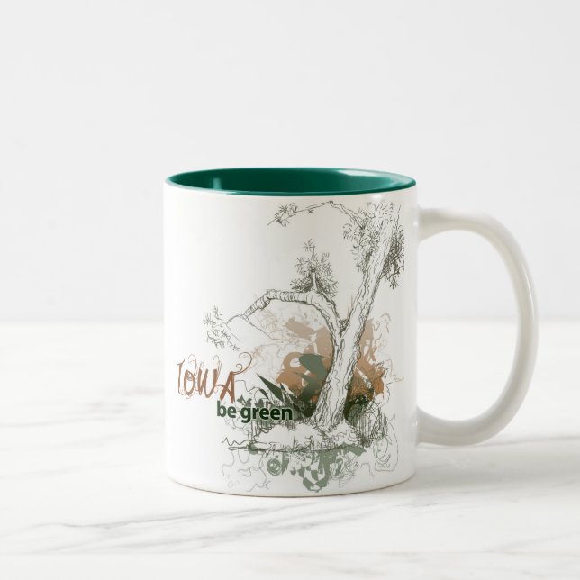 Caneca verde da árvore de Iowa (Direita)