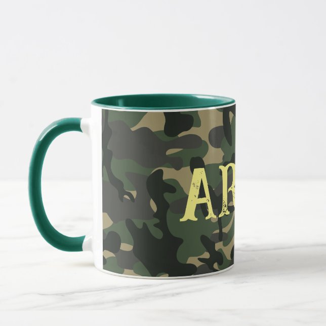 Caneca Verde de camuflagem militar do exército (Esquerda)