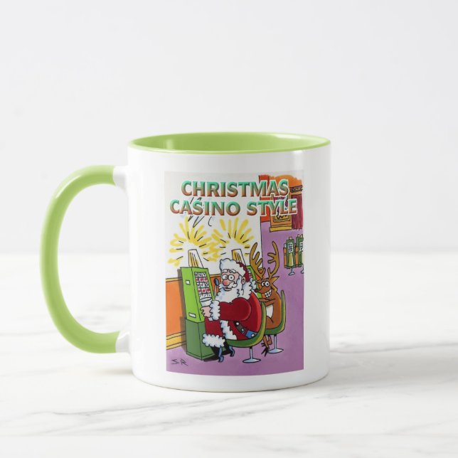 Caneca verde do estilo Casino de Natal (Esquerda)