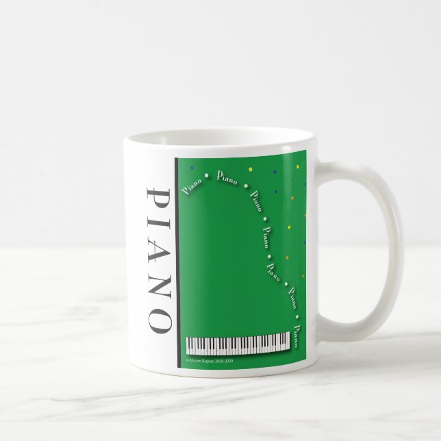 Caneca verde do piano de cauda (Direita)