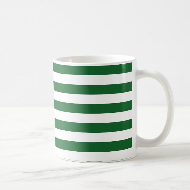 Caneca verde e branca das listras (Direita)
