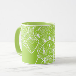 Caneca Verde-Elefante Grave - Combo Mug de 10 oz