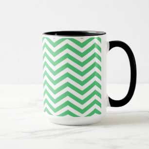 Caneca Verde esmeralda Chevron; Quadro