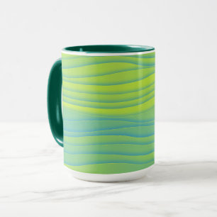 Caneca Verde limão Aqua Azul Torre Estampagem