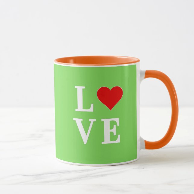 Caneca Verde limão Na moda LOVE Modern (Direita)