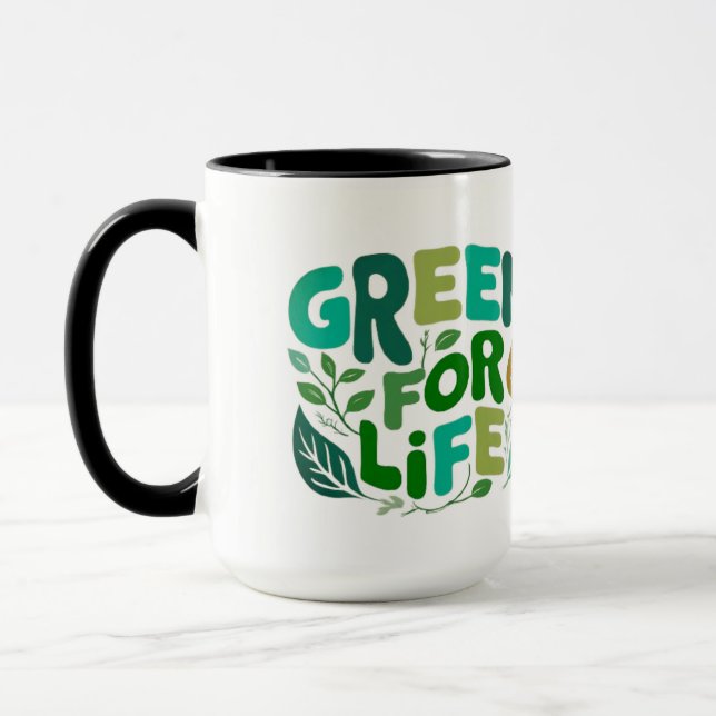 Caneca Verde para uma vida ecológica (Esquerda)