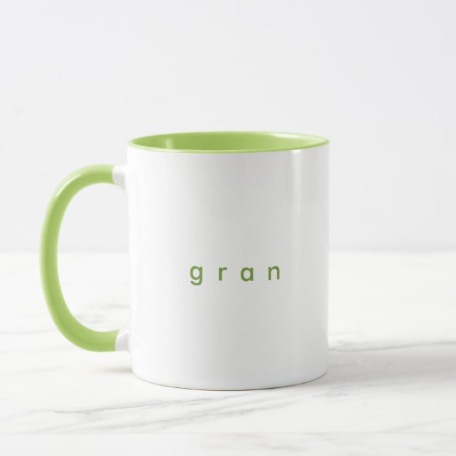 Caneca Verde Sage Minimalista Texto Personalizado Gran Br (Esquerda)