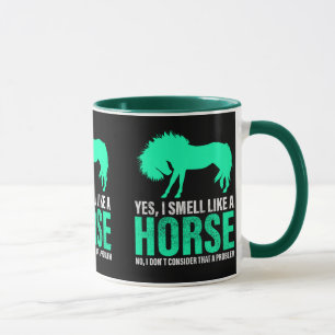 Caneca Verde Sim Eu Cheiro Como Um Cavalo