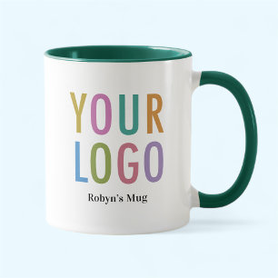 Caneca Verde Two Tone Personalizada Logotipo Nome 