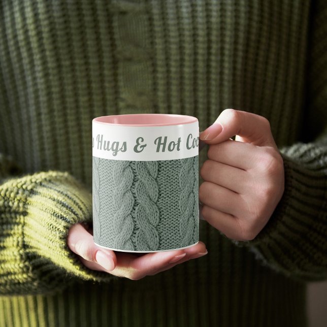 Caneca Verde Verde com Muda Personalizado Inverno | Abraç (Criador carregado)