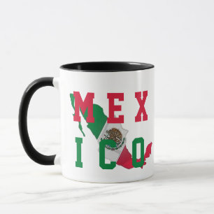 Caneca Verde Vermelho Branco México Bandeira Orgulho Mexi