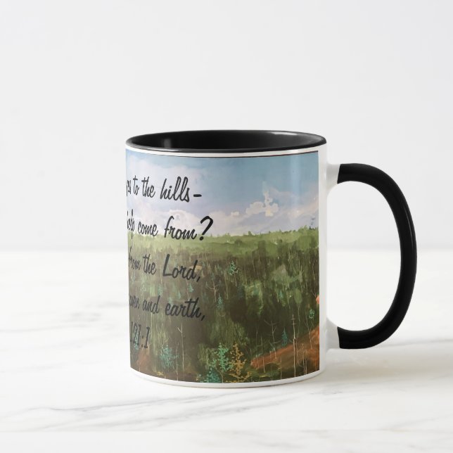 Caneca Verdes/Design de texto Preto INSPIRACIONAL (Direita)