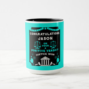 Caneca veredicto do Tribunal parabéns