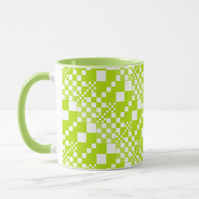 Caneca Verificado, Verificações - Verde limão e branco (Esquerda)