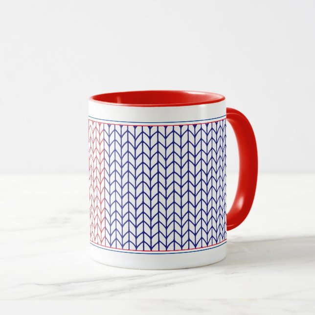 CANECA VERMELHA COMBINADA AMERICAN KNIT (Frente Esquerda)