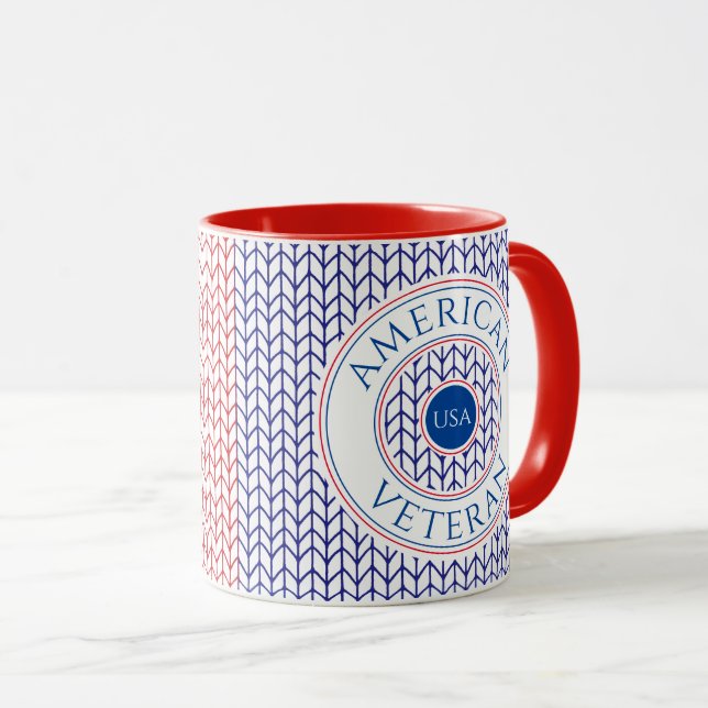 CANECA VERMELHA COMBINADA VETERANO AMERICANO (Frente Esquerda)