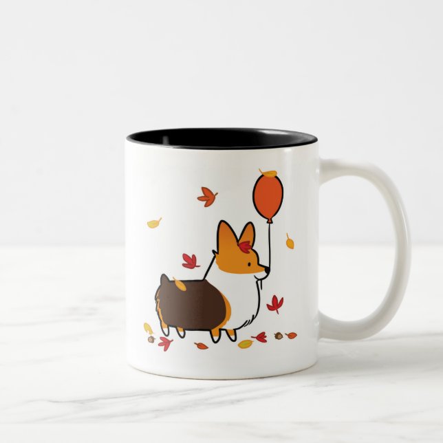 Caneca vermelha | CorgiThings do outono do Corgi (Direita)