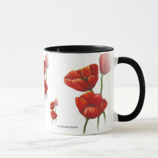 Caneca vermelha da papoila