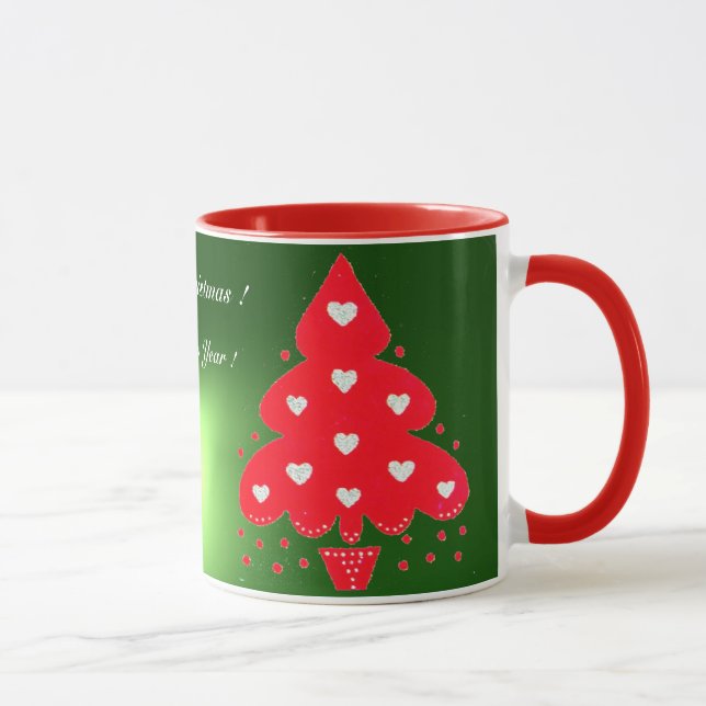 CANECA VERMELHA DE FERIADO DE NATAL (Direita)