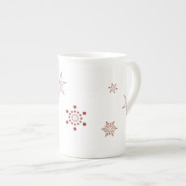 Caneca vermelha do café dos flocos de neve |