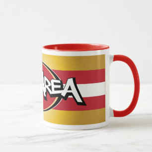 Caneca vermelha & Dourado da área da baía