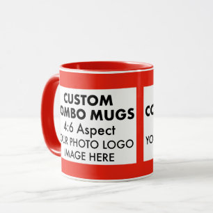 Caneca Vermelho 4:6 Paisagem 2 x Moldura de Foto Combo Pe