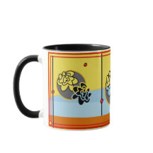 Vermelho amarelo extremamente azul amigável da