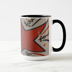 caneca vermelho branco e azul de 4 de julho